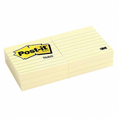 POST-IT 6306PK Pad Post-It Lined 3 X3 Yellow PK6