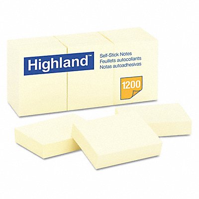 HIGHLAND 6539YW Note Hlnd 1.5 X2 Yellow PK12