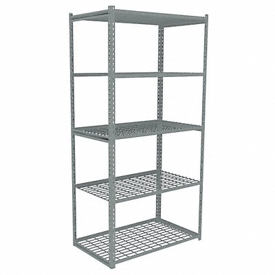 TENNSCO ZAH74830S5W Boltless Shelving 30x84x48in Strtr
