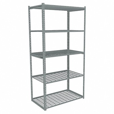 TENNSCO ZA74224S5W Boltless Shelving 24x84x42in Strtr
