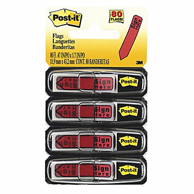 POST-IT 684RDSH Flag Arrow Red PK80