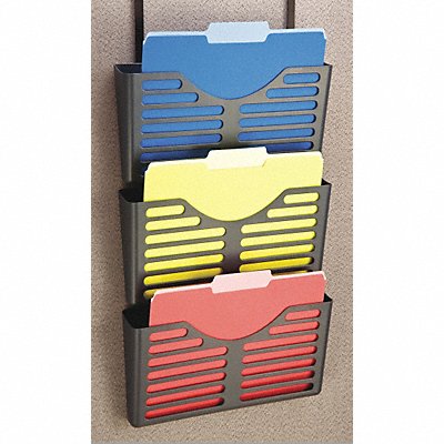 UNIVERSAL ONE UNV08163 File Pockt Cubicle Charcoal PK3
