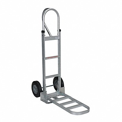 VESTIL ALUMPHR Alum P-Handle Hand Truck Hard Rubber