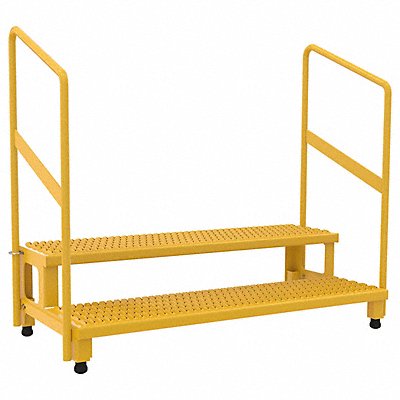 VESTIL ASP48HR Adjust Step Stand 2 Step Handrail 48x23
