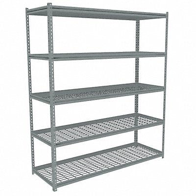 TENNSCO ZB76024S5W Boltless Shelving 24x84x60in Strtr