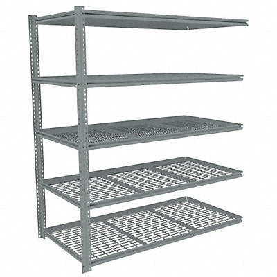 TENNSCO ZB77248A5W Boltless Shelving 48x84x72in AdOn