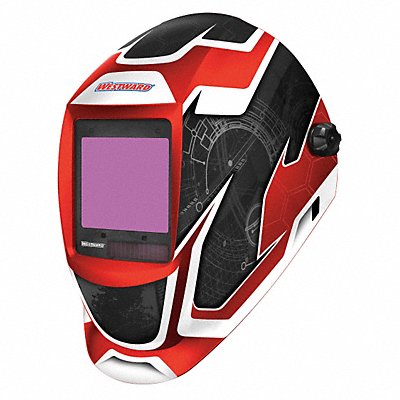 WESTWARD 44R229 Auto Dark Weld Hlmt 5-8/9-13 Rd/Blk/Wht