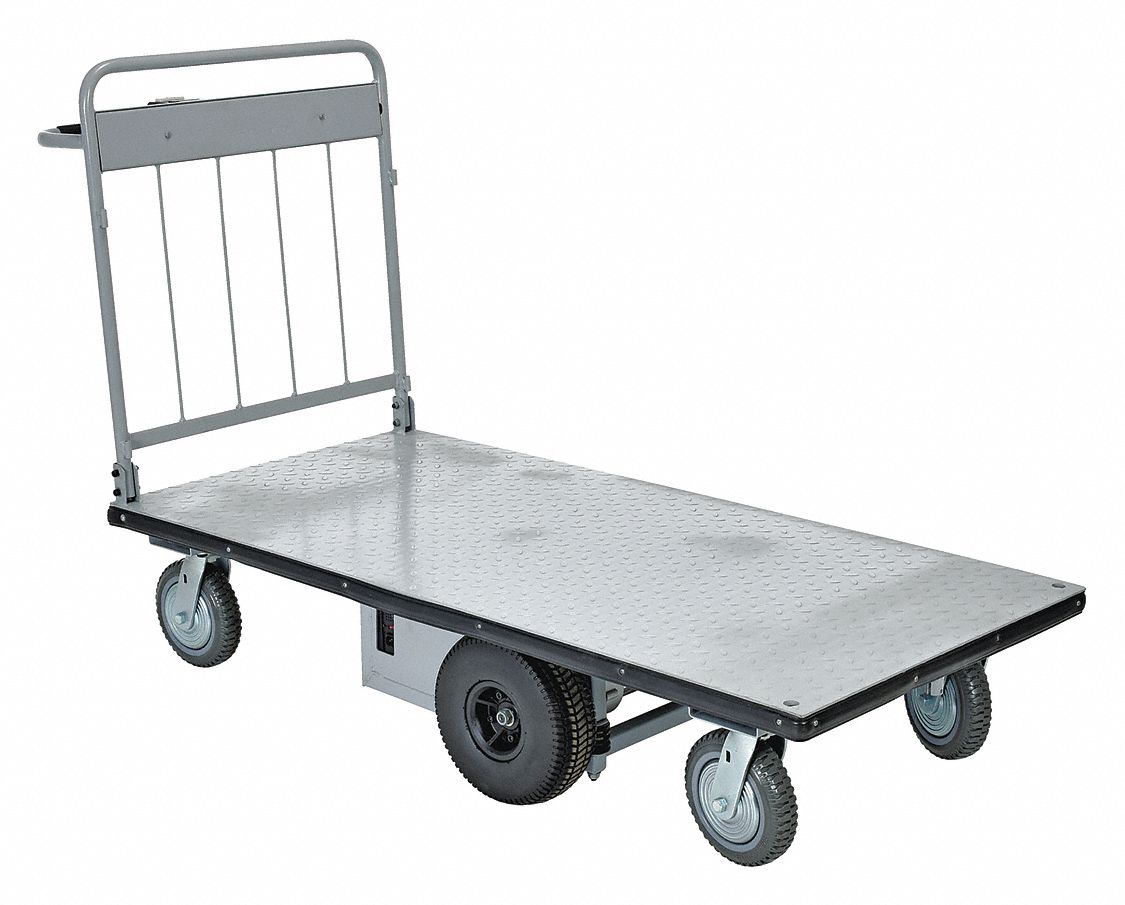 VESTIL EMHC28601 Electric Matl Hndle Cart No Sides 28x60