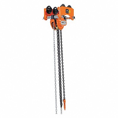 VESTIL LOW2P Low Headroom Chain Hoist Trolley Push 2K