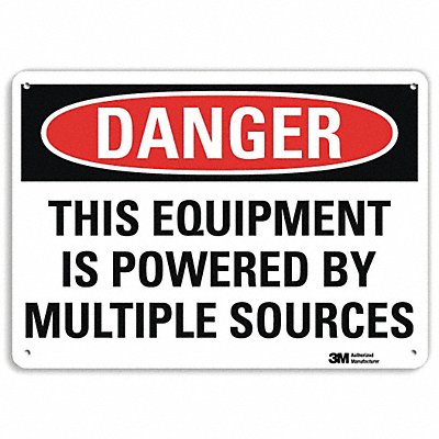 LYLE U11072NP14X10 Danger Sign 10 inx14 in Plastic