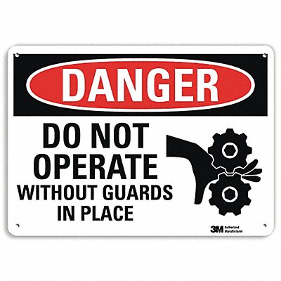 LYLE U11085NP14X10 Danger Sign 10 in x 14 in Plastic