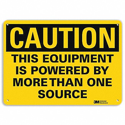 LYLE U11089NP14X10 Caution Sign 10 in x 14 in Plastic