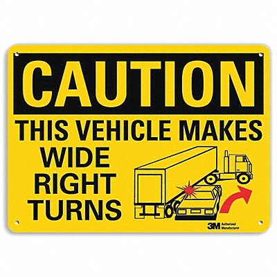 LYLE U11090NP14X10 Caution Sign 10 in x 14 in Plastic