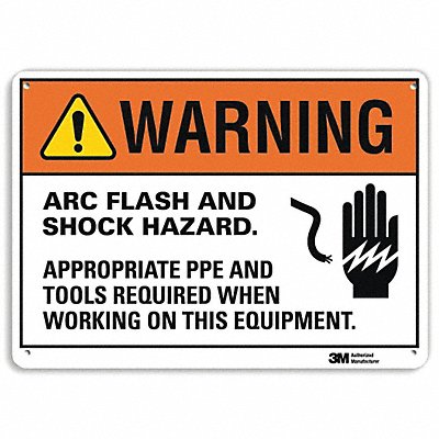 LYLE U11077NA10x7 J2716 Warning Sign 7 in x 10 in Aluminum