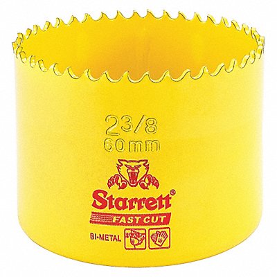 STARRETT FCH0238G Bi-Metal Fast Cut Hole Saw 2-3/8 60mm