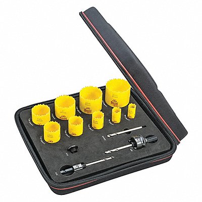 STARRETT KDC09051N Hole Saw Kit Saw Range 7/8 to 4-1/2