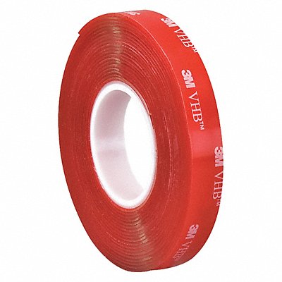 VHB VHB491012R VHB Tape 4910 1/2 x5yd. Clr