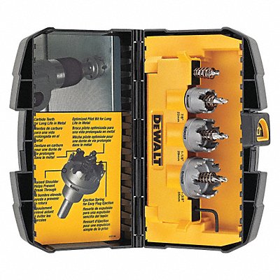 DEWALT DWACM1802 Hole Saw Kit Saw Range 3/4 to 4-3/4