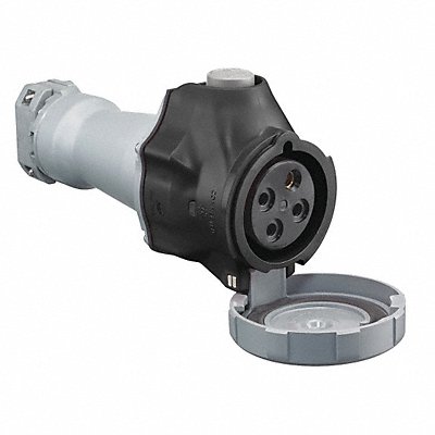 HUBBELL HBLS430C5W Pn Slv Connctr 30 A IEC Black 3Pl