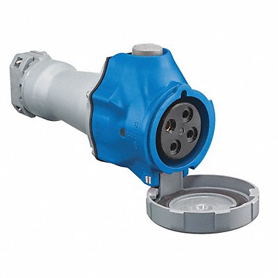 HUBBELL HBLS430C9W Pn Slv Connctr 30 A IEC Blue 3Pl