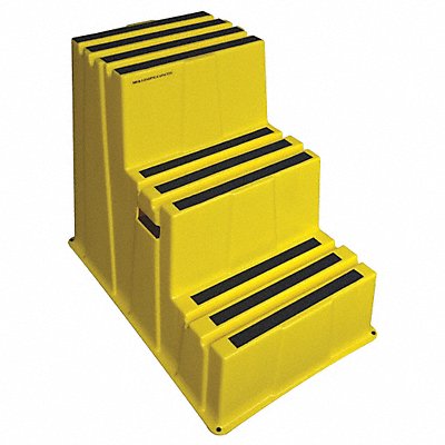 GRAINGER 44ZJ63 J2238 Step Stand Yellow Number of Steps 3