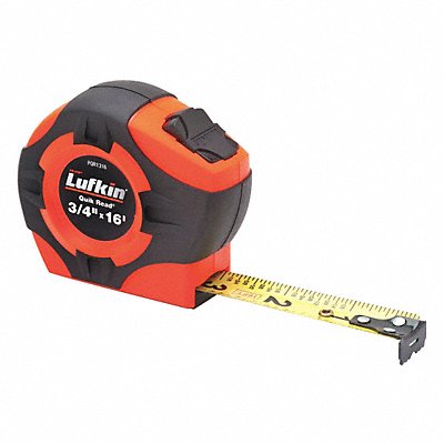 CRESCENT LUFKIN PQR1316N Tape Measure 16 ft 3/4 in Blade Width