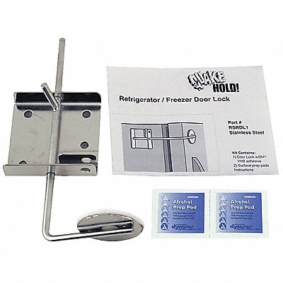 QUAKEHOLD! RSRDL1 Refrigerator/Freezer Door Lock Silver