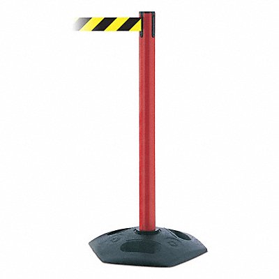 TENSABARRIER 88621MAXNOD4XC Barrier Post with Belt Yellow/Black