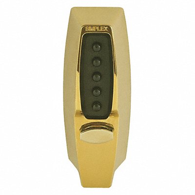 KABA SIMPLEX 71020341 Push Button Lockset 7000 Bright Brass