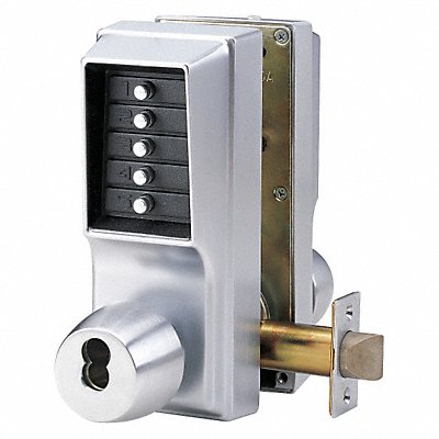 KABA SIMPLEX EE1021BEE101126D41 Push Button Lockset Satin Chrome Lever