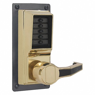 KABA SIMPLEX LRP10100341 Push Button Lockset 1000 Bright Brass