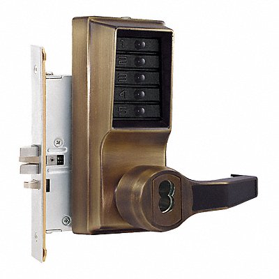 KABA SIMPLEX L8146B0541 Push Button Lockset 8000 Antique Brass