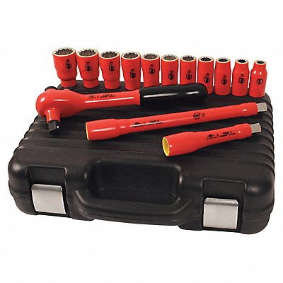 WIHA 31792 Socket Wrench St Chrome 12Pt 3/8 - 1 in