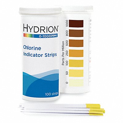 HYDRION CH1000 Test 2 3/4inL 0-1 000 ppm Free Chl PK100