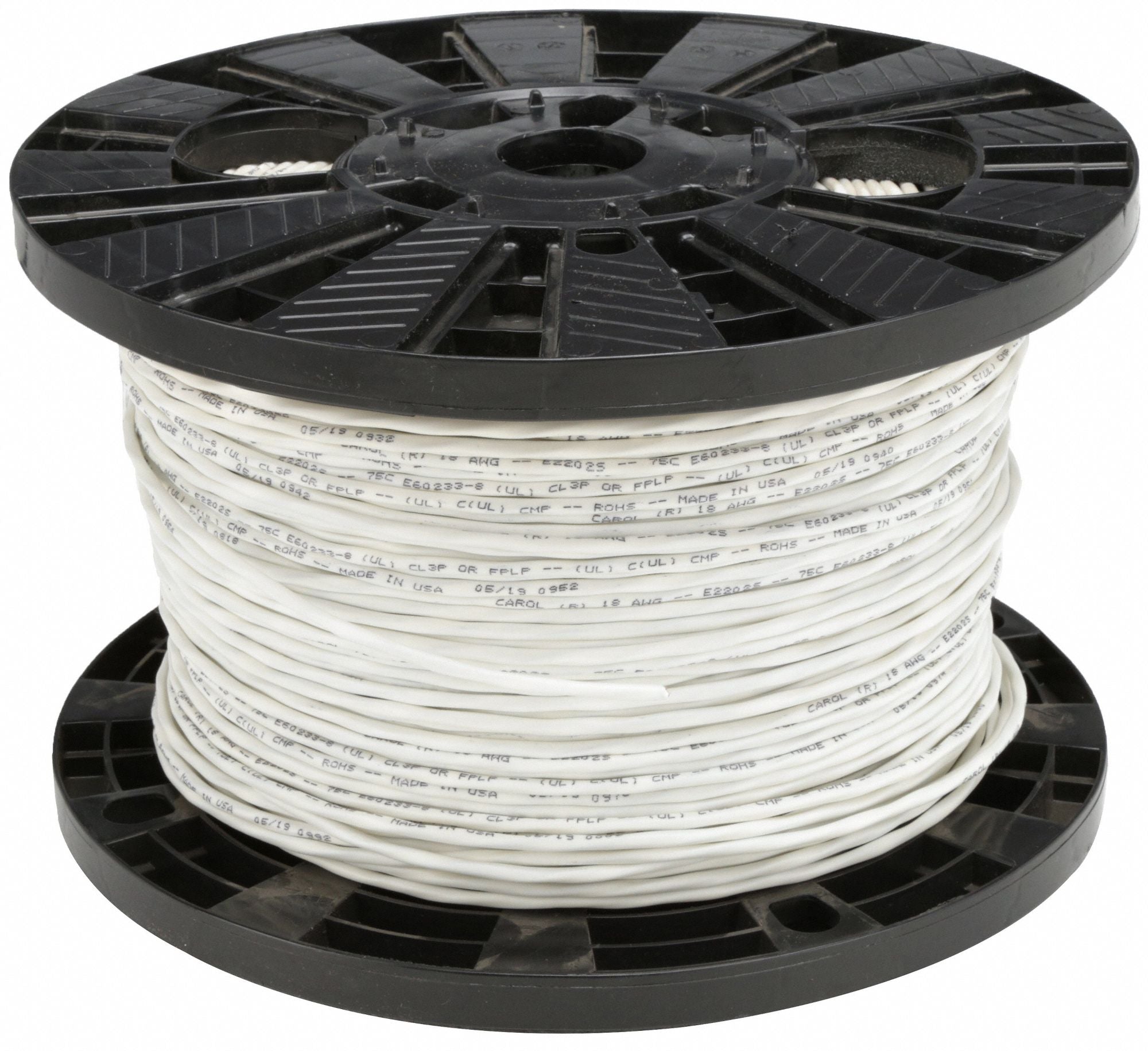 CAROL E2202S4186 Data Cable Plenum 2 Wire Natural 1000ft