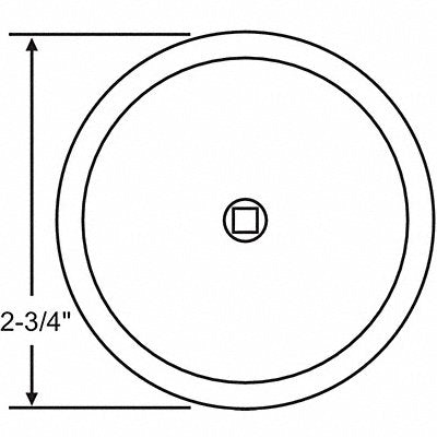 GRAINGER 90010221C Back Plate For Cabinet Knobs 5/16 H