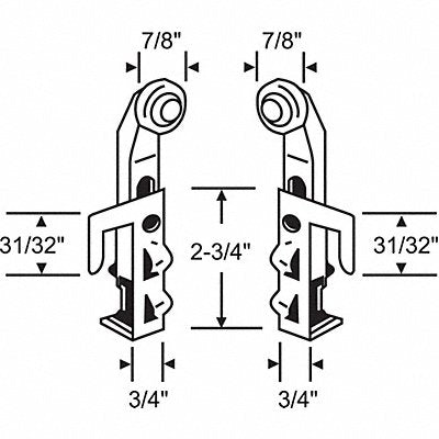 GRAINGER 3116A Hanger Set Steel Plated