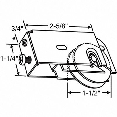 GRAINGER 9392 Roller Assembly Steel Plated