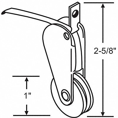 GRAINGER 10312 Roller Assembly Steel Plated