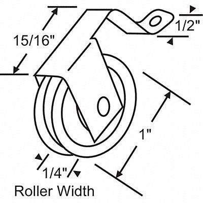 GRAINGER 10396 Roller Assembly Steel Plated