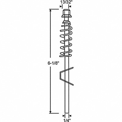 GRAINGER 12245 Pin Assembly Steel Plated PK5
