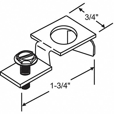 GRAINGER 72265 Pivot Bracket Steel Plated