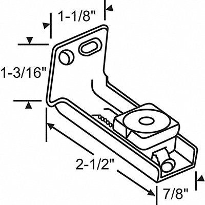 GRAINGER 72415 Pivot Bracket Steel Plated PK5