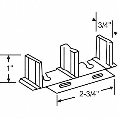 GRAINGER 8231 Floor Guide Steel Anodized