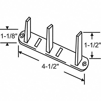 GRAINGER 8330 Floor Guide Steel Anodized