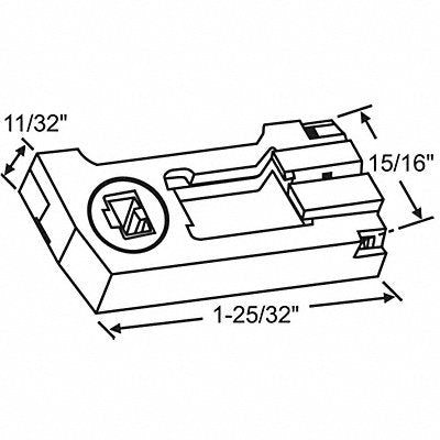 GRAINGER 83500 Lock Shoe Plastic White