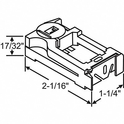 GRAINGER 85503 Lock Shoe Window Balance Pivot 2.062 L