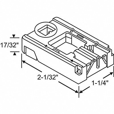 GRAINGER 85516 Lock Shoe Window Balance Pivot 2-1-32 L
