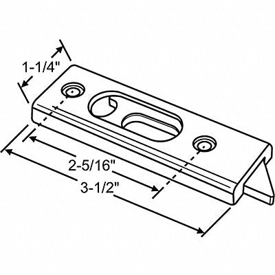 GRAINGER 855331 Tilt Slide Latch Tilt Window 3-1/2 L