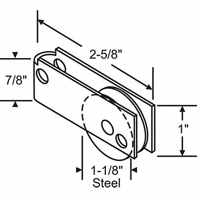 GRAINGER 9279 Roller Assembly Steel Plated